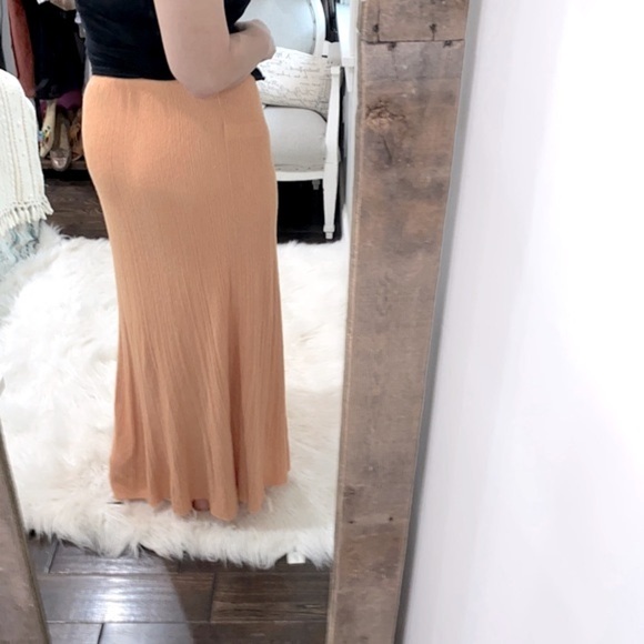 Anthropologie Current air peach color knit sweater maxi skirt size medium - Picture 4 of 8